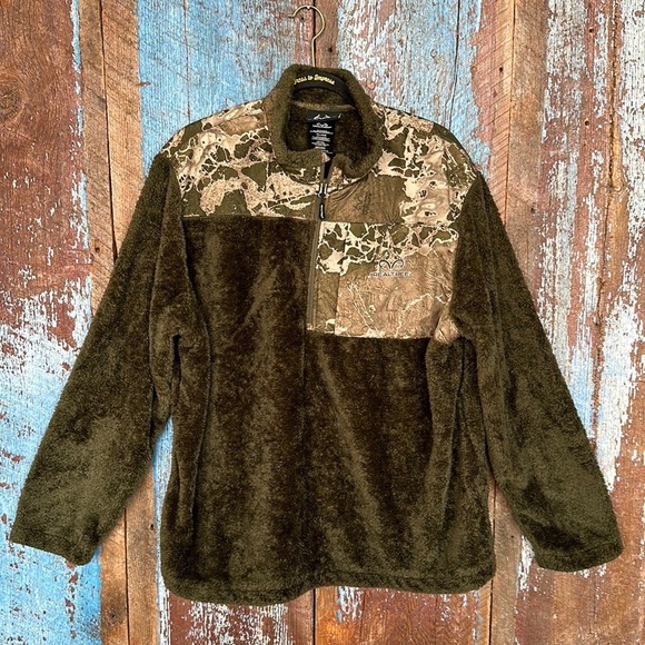 RealTree Jacket Mens Size XL Sherpa Pullover 1/4 Zip Jacket - Picture 1 of 6